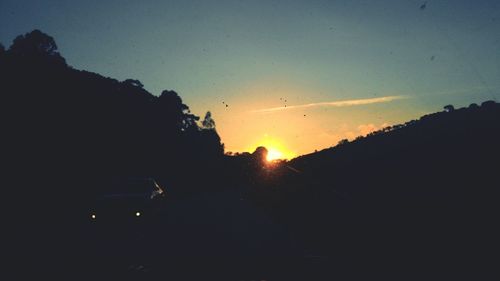 Silhouette of trees at sunset