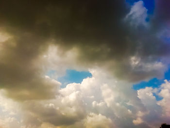 Low angle view of clouds in sky