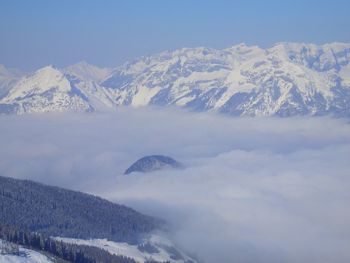 Snow covered mountain against sky