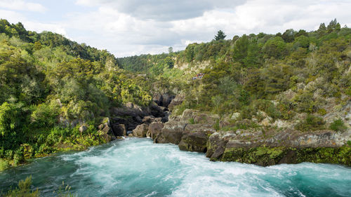 River flowing through rocks