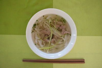 Close-up of soup in bowl