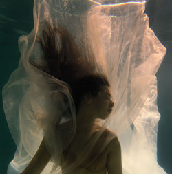 Man swimming in sea