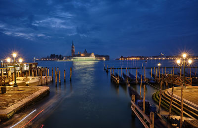 Illuminated city at night