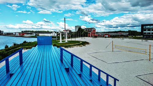 Panoramic shot of built structure against sky