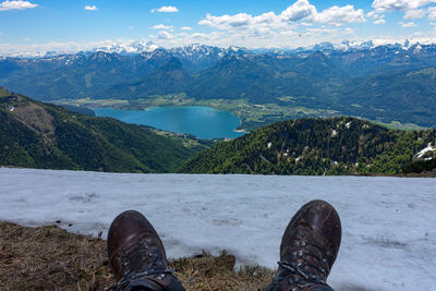 Low section of man on mountain