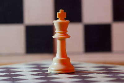 Close-up of chess pieces