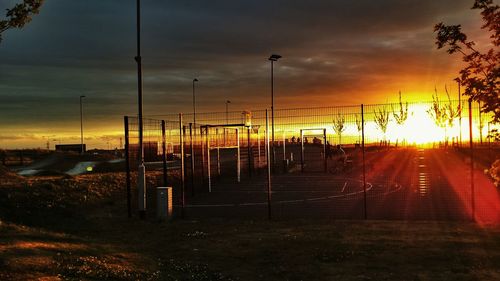 Sun shining through clouds