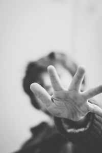 Close-up of human hand