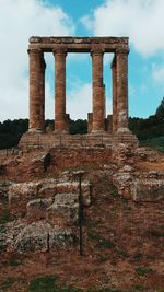 Abandoned built structure against sky