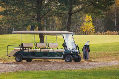 View of man on golf course