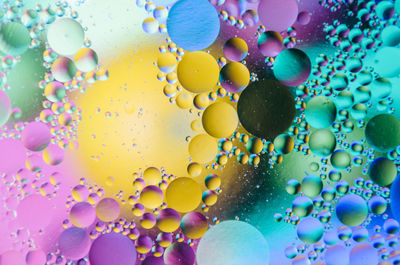 Full frame shot of colorful bubbles