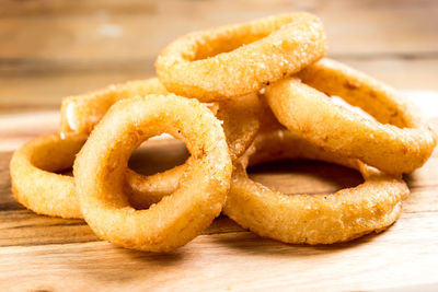 Close-up of snacks on table