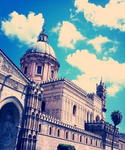 Low angle view of church against sky