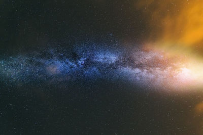 Close-up of star field against sky at night