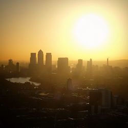 Cityscape at sunset