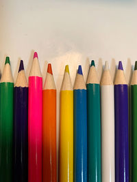 Close-up of multi colored pencils