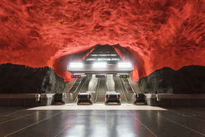 The exit of solna centrum art station in stockholm