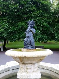 Statue of fountain in park