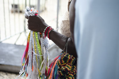 Faithful gathered at the famous senhor do bonfim church in salvador, bahia, praying for a new year.