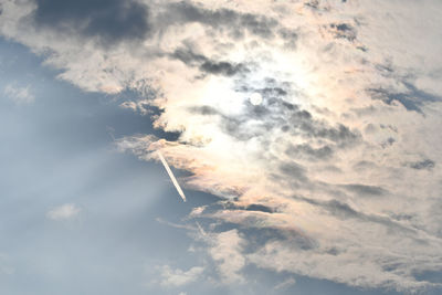 Low angle view of clouds in sky