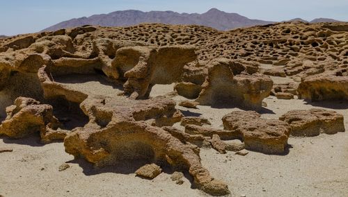 Geological rock formations of sandstone in the naukluft national park of namibia