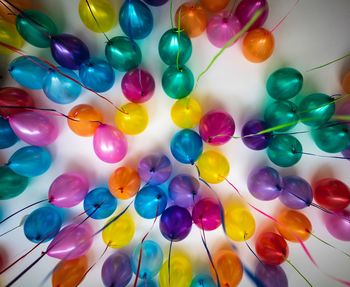 Full frame shot of multi colored balloons