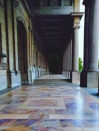 Empty corridor of building