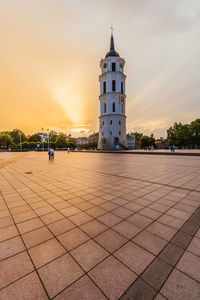 View of cathedral at sunset