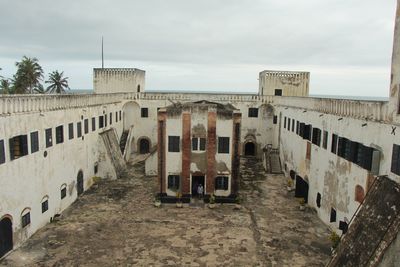 Abandoned building against sky