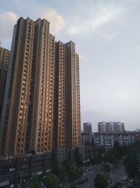 Low angle view of buildings against sky