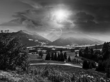 Panoramic view of landscape against sky