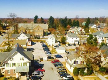 Residential buildings in town