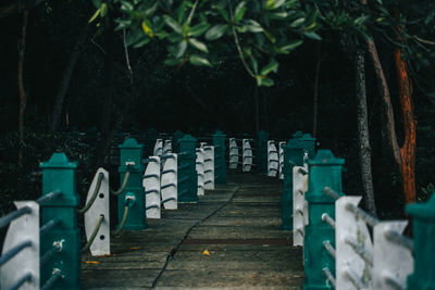 Close-up of wooden gate