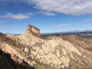 Scenic view of mountain against sky