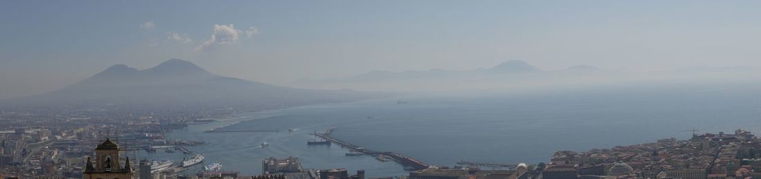 Panoramic view of cityscape against sky