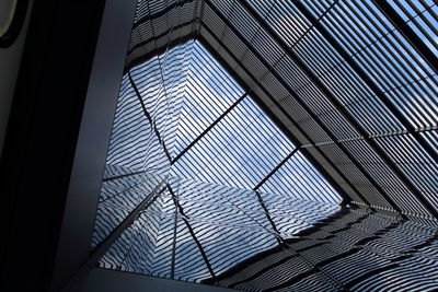 Low angle view of modern building against sky