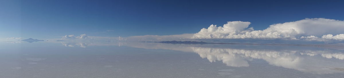 Panoramic view of lake against sky