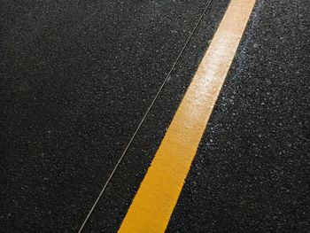 Close-up of road marking line