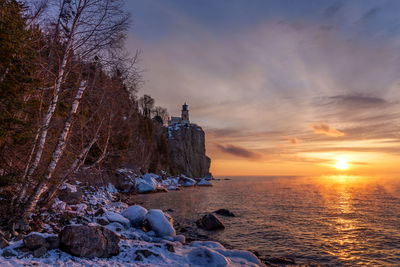 Sunrise at split rock lighthouse