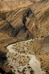 High angle view of land