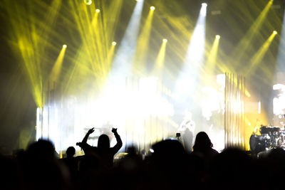 Group of people at music concert