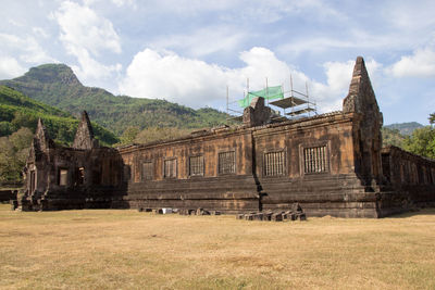 Exterior of temple against sky