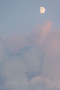 Low angle view of moon in sky