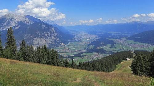 View of the inn valley from rangger köpfl mountain