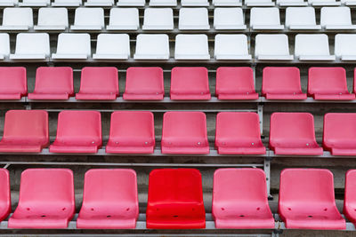 Full frame shot of empty chairs