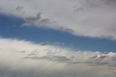 Low angle view of clouds in sky