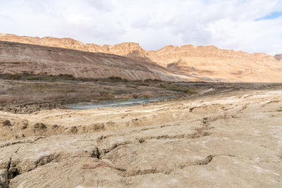 Scenic view of desert against sky