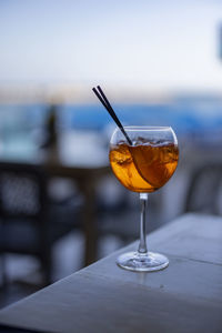 Close-up of drink on table