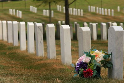 Flowers on a grave