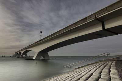 Bridge over sea against sky